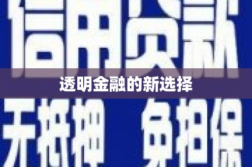 青阳透明金融的新选择