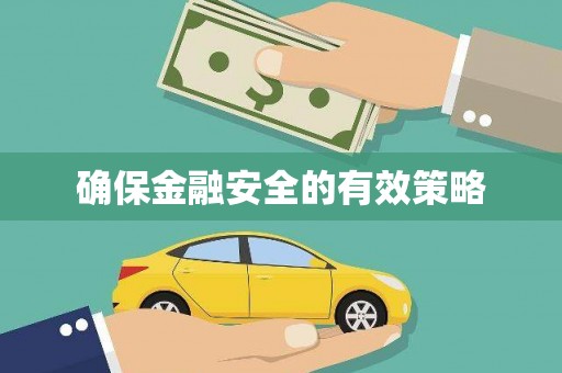 青阳确保金融安全的有效策略