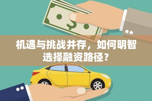青阳机遇与挑战并存，如何明智选择融资路径？