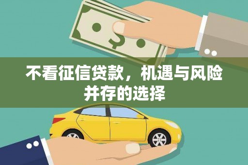 青阳不看征信贷款，机遇与风险并存的选择
